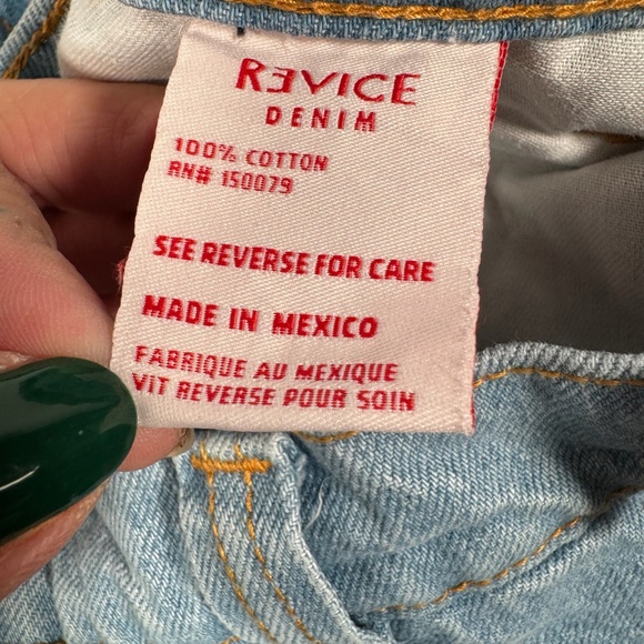 Revice Denim Wide Leg Baggy Jeans Womens Size 32 Light Blue High Rise - Picture 6 of 14